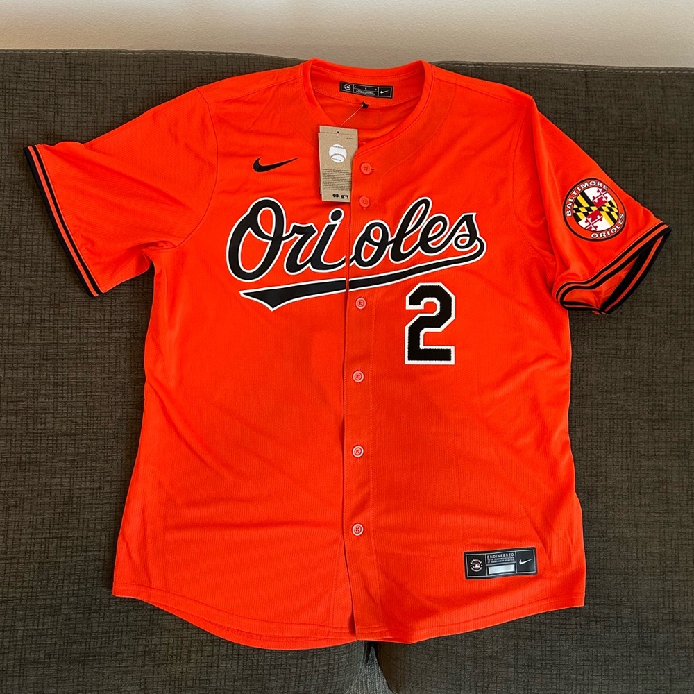 Nike Authentic Baltimore Orioles Gunnar Henderson White MLB Jersey Men’s Sz L